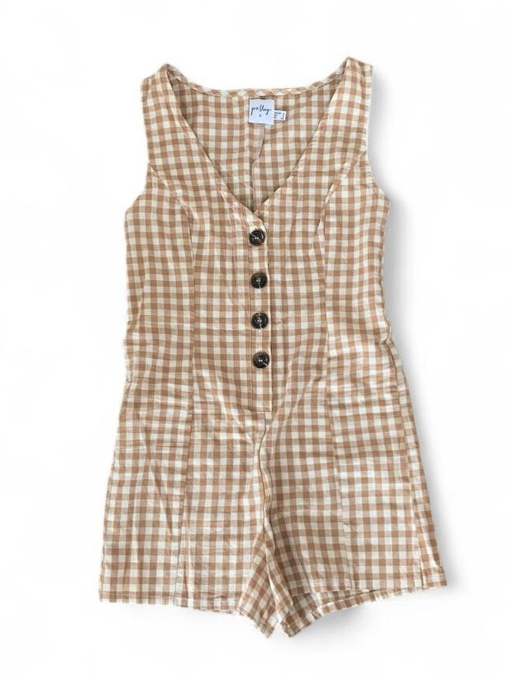 Princess Polly gingham button front jumpsuit